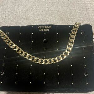 Victoria’s Secret Black Velvet Crossbody Bag